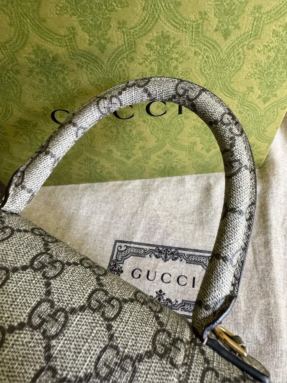 Gucci x Balenciaga Hacker Project Small Hourglass GG Supreme Top Handle